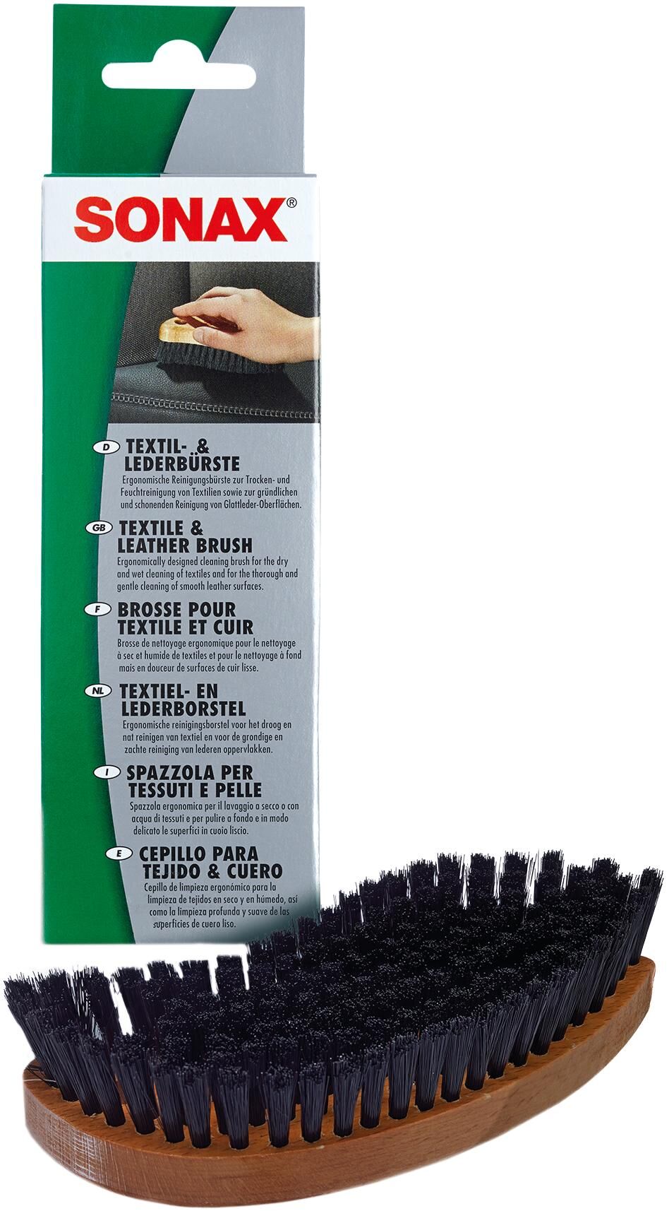 Sonax reinigingsborstel textile leather brushes sb-pack