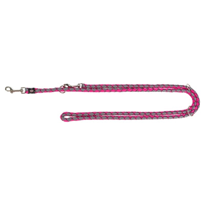 Trixie hondenriem cavo verstelbaar fuchsia grijs