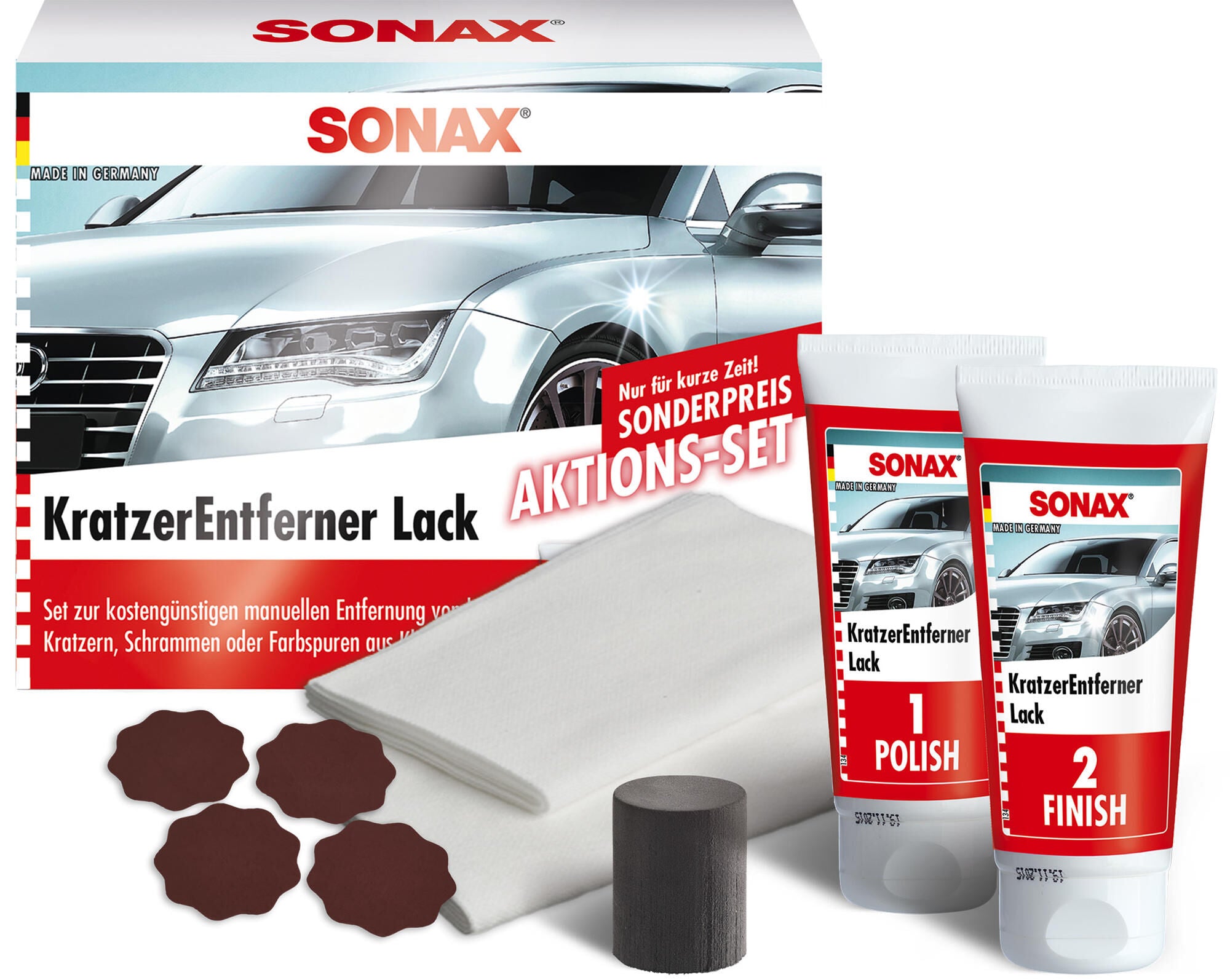 Sonax polijstpasta kratzerentferner lack scratch remover set