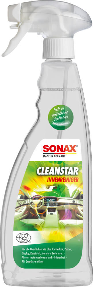 Sonax interieurreiniger cleanstar ecocert . interior cleaner 750 ml cleanstar ecocert