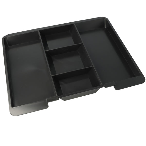 Westcott ac-e51002-zi geldkist 301x242x91mm zilvergrijs, kunststof inzet met 5 vakken