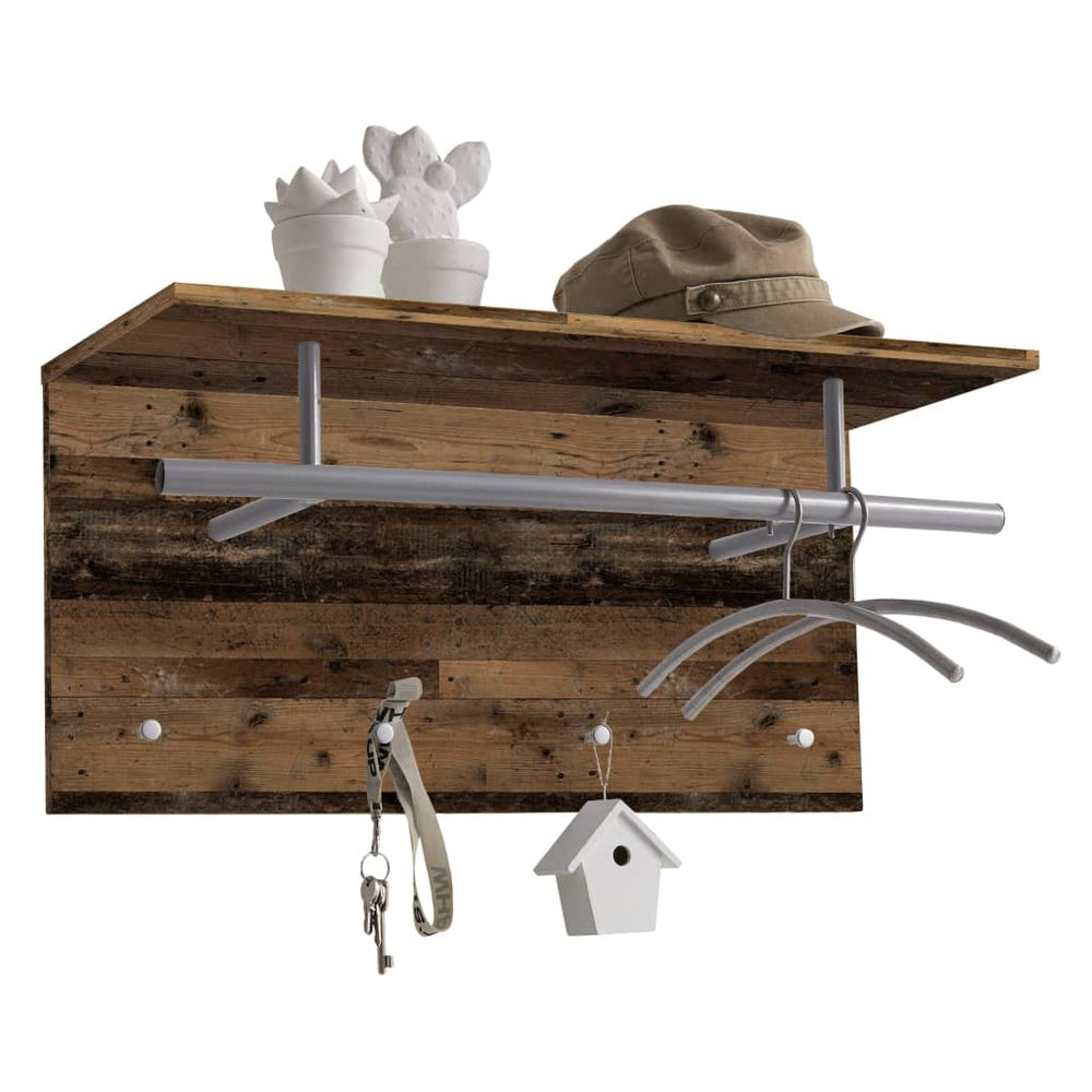 FMD FMD Wandkapstok 72x29,3x34,5 cm oude stijl bruin