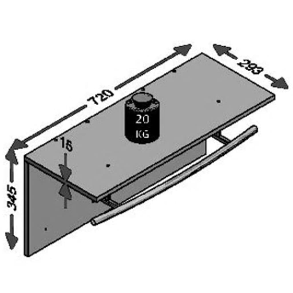 Fmd wandkapstok 72x29,3x34,5 cm zandeikenkleurig
