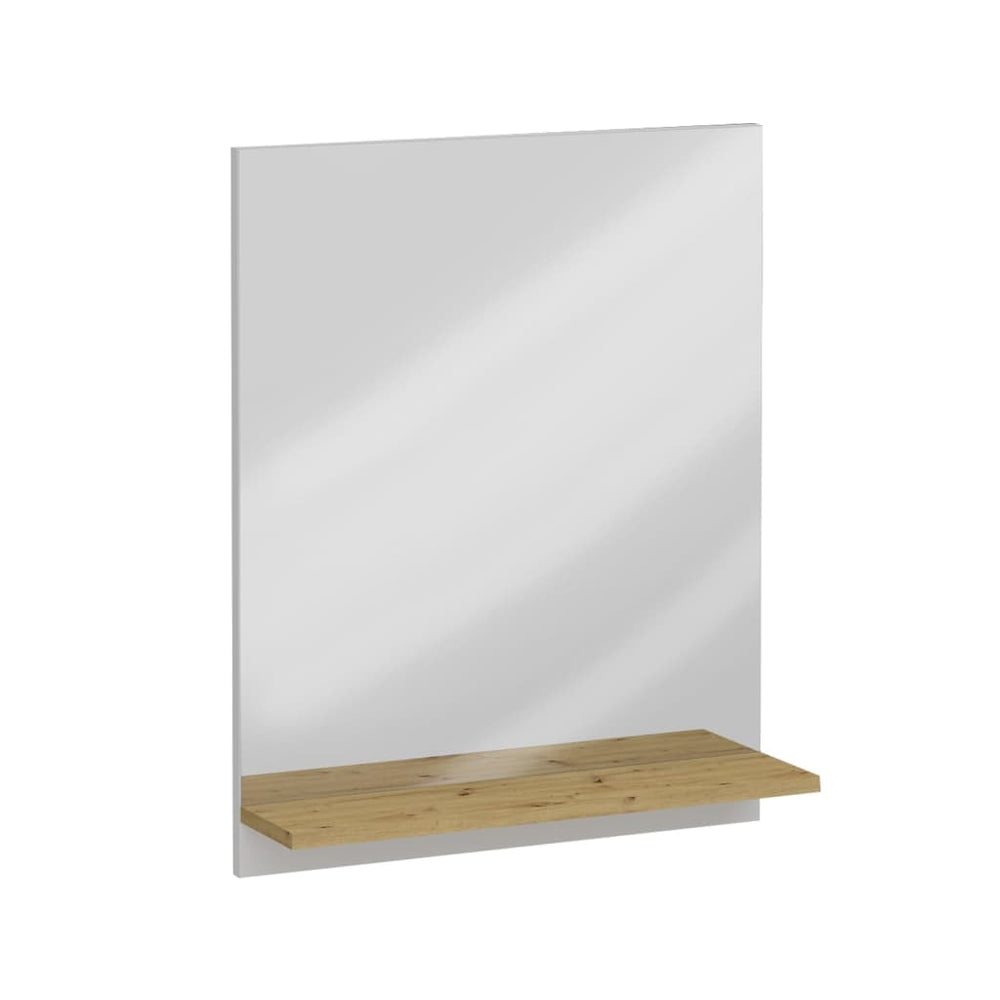Fmd wandspiegel met schap 54,5x13,5x67,5 cm ambachtelijk eiken