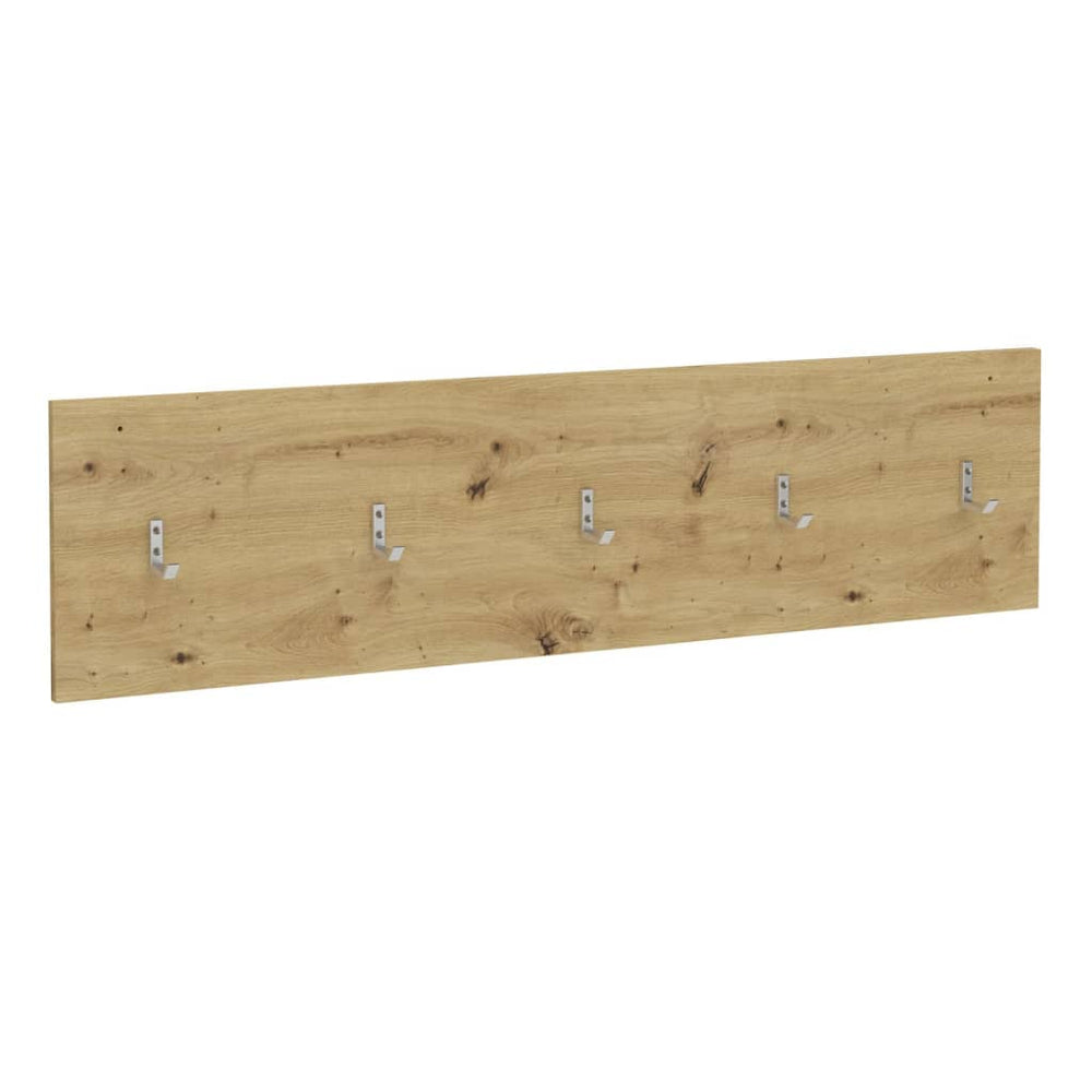 Fmd wandkapstok 108,9x1,5x28,1 cm ambachtelijk eikenkleurig