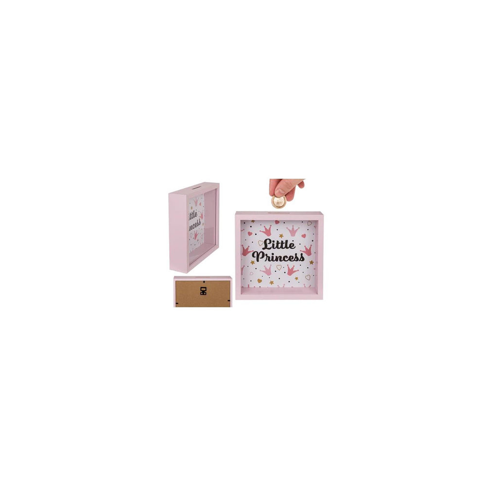 Ootb spaarpot little princes hout 20x20x5cm