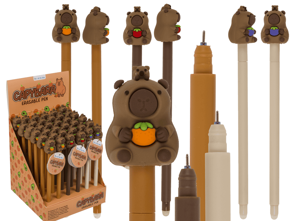 Dsp uitwisbare pen, capybara. 3 ass. 36