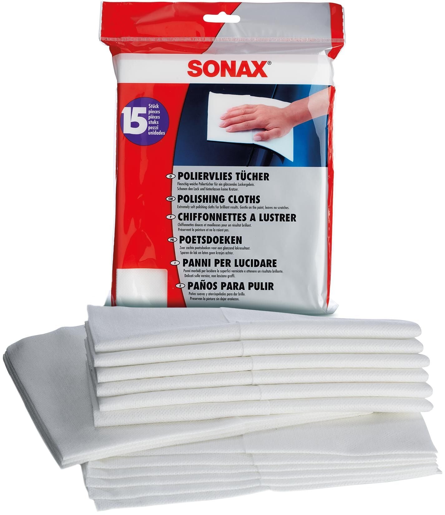 dichtersdoeken 20 x 25,7 cm synthetisch wit 15 stuks