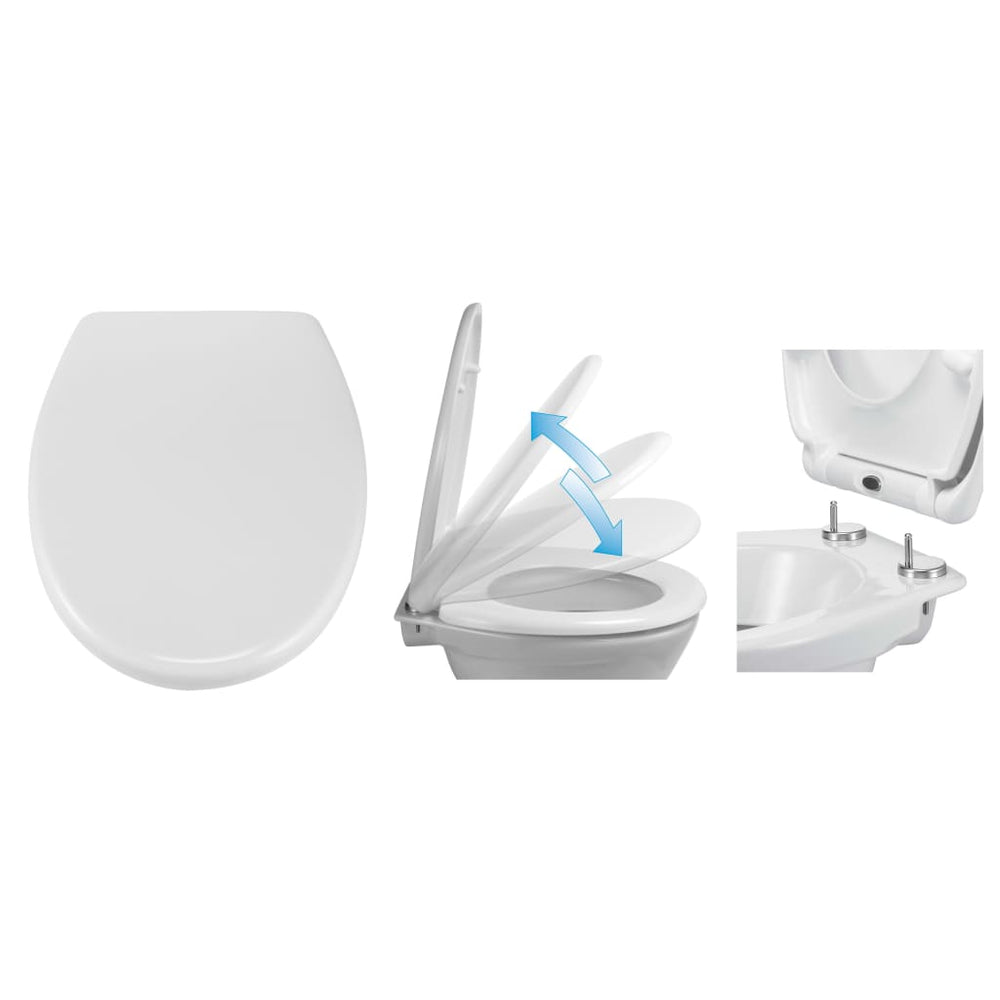 Hi toiletbril met quick release en soft-close