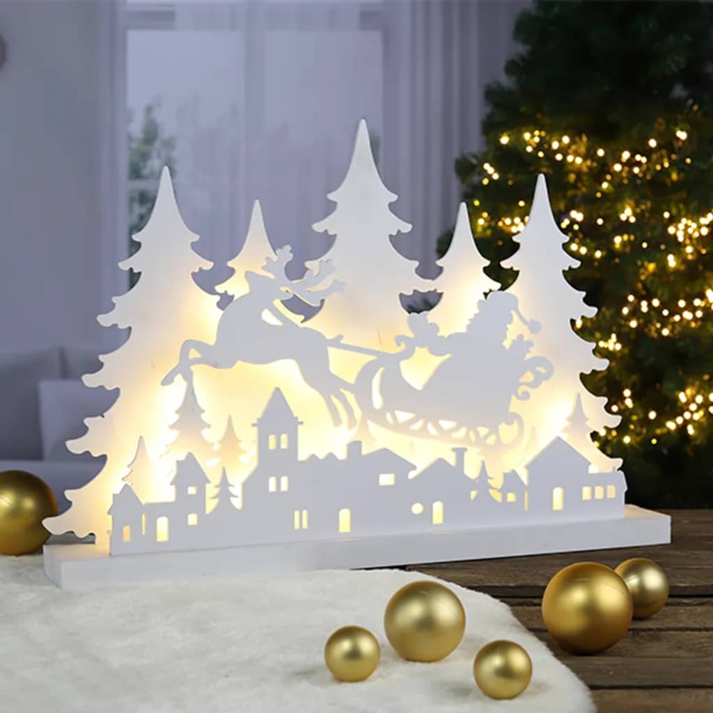HI HI Kerstverlichting silhouet met enkel render LED hout