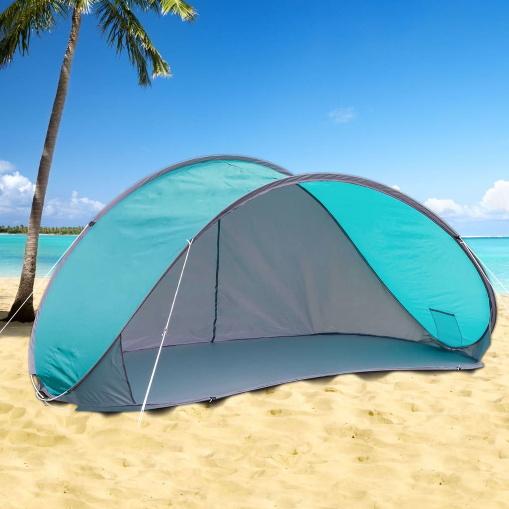 Hoi pop-up strandtent blauw