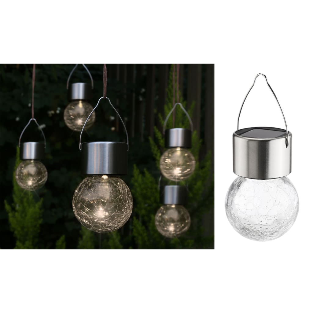 HI HI Solarhangers LED 5 st craquelé glas