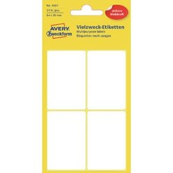 Etiketten avery zweckform 54x35mm wit pak 24 st