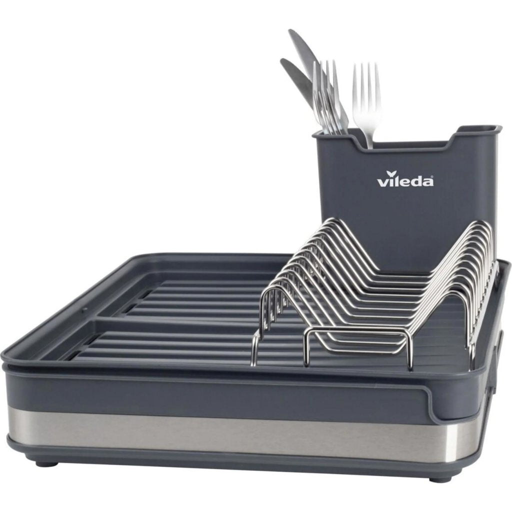 Vileda afdruiprek uittrekbaar 36.5-51.5x30x13.1 cm antraciet zilver