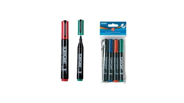 Toppoint permanente markers 4 stuks