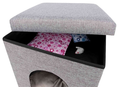Trixie puff cat bed relax-igloo Alois grey