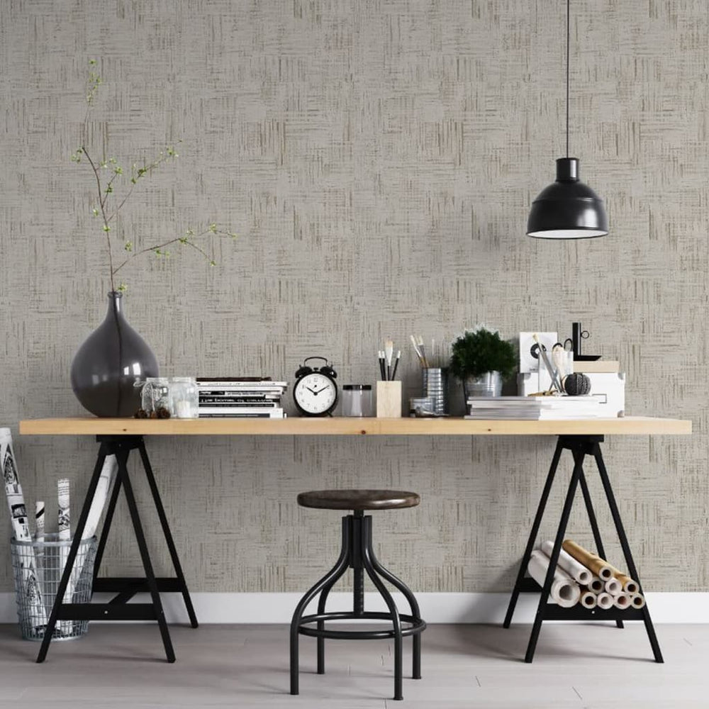 Noordwand Noordwand Behang Topchic Gekrast metallic beige