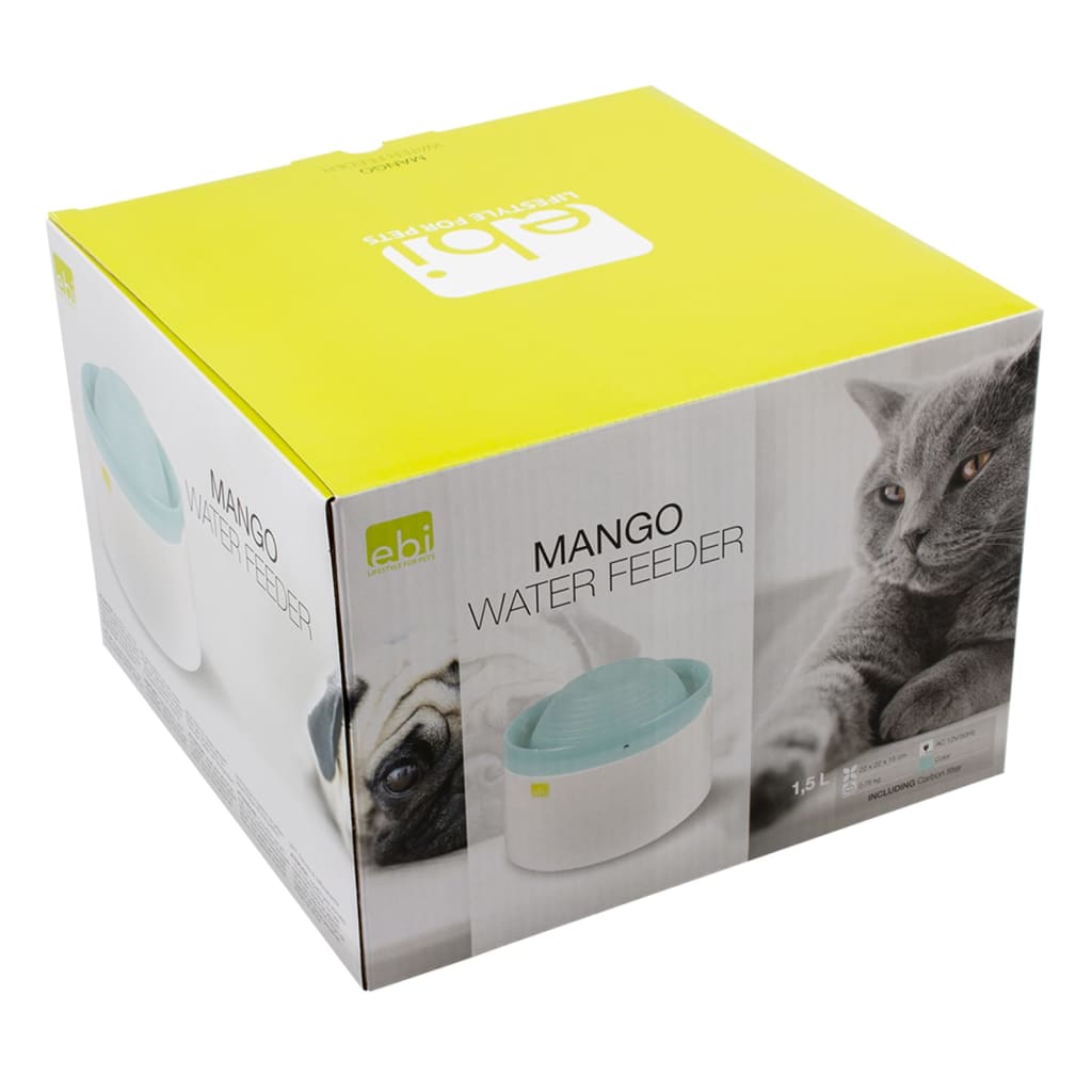 Ebi Waterbak voor huisdieren Mango 1,5 L blauw