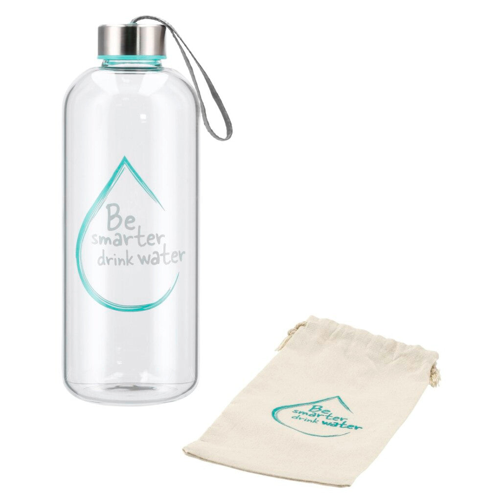 Xavax glazen drinkfles waterkracht 1 l turkoois