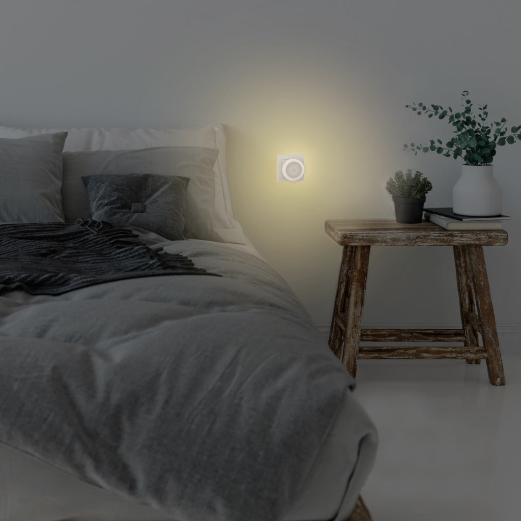 Hama led-nachtlampje touch schakelaar voor stopcontact aanraakknop warm licht