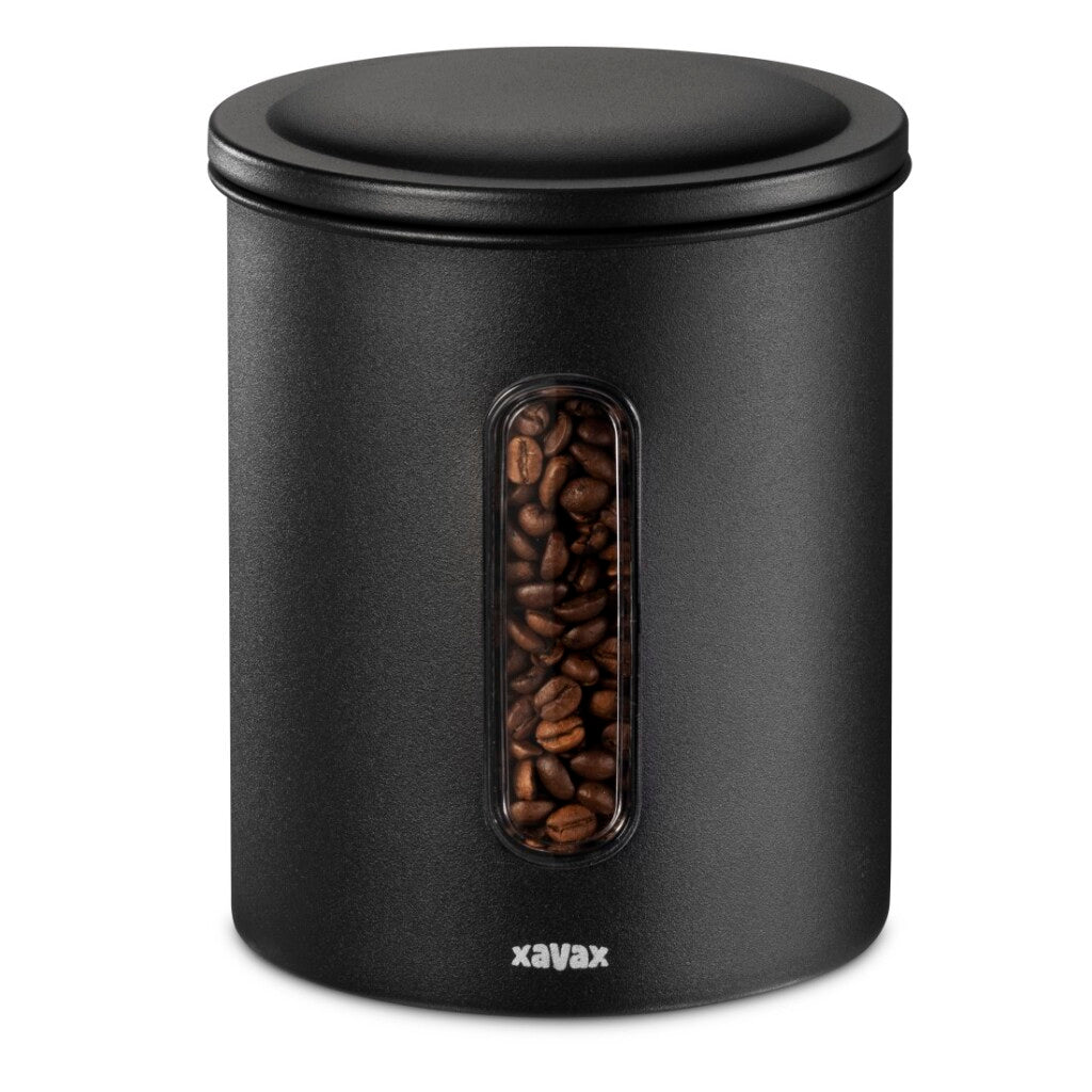 Xavax koffieblik voor 500 g bonen of 700 g poeder luchtdicht aromadicht zw