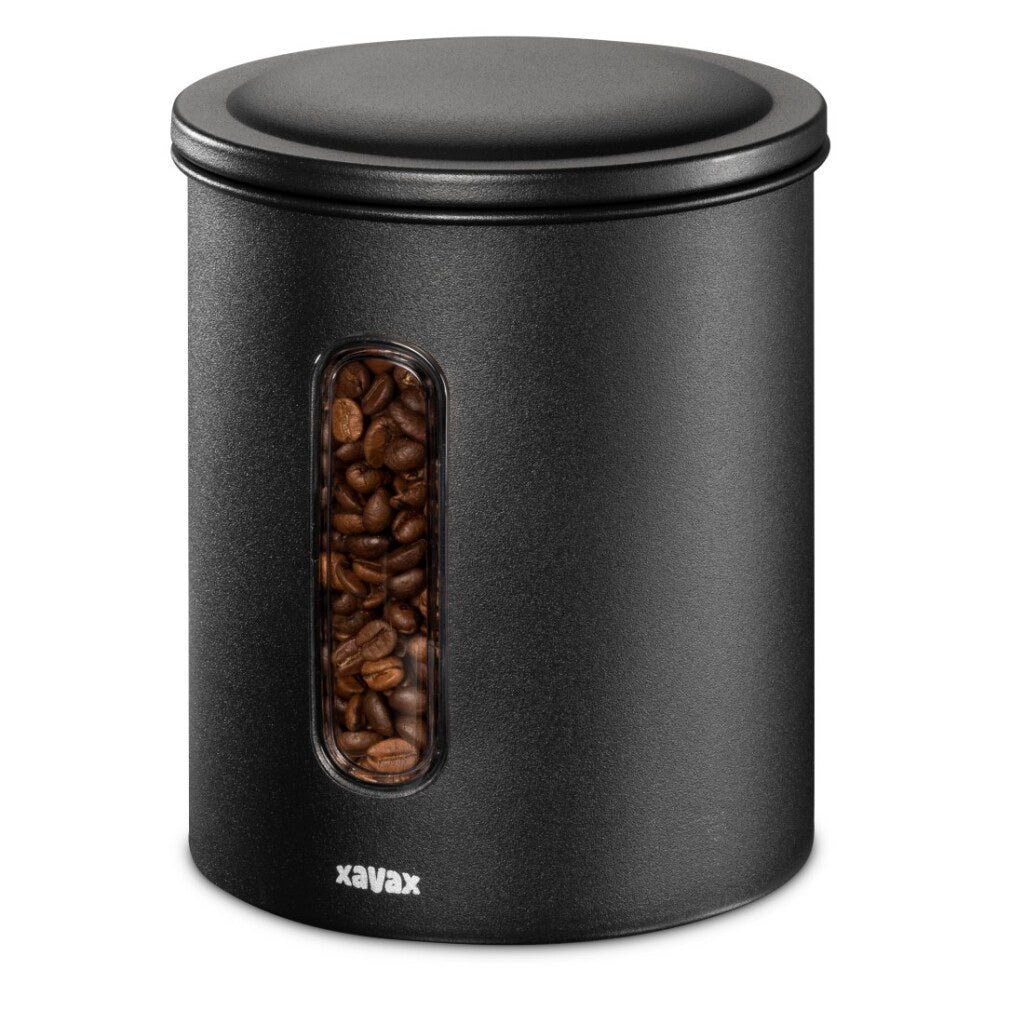 Xavax koffieblik voor 500 g bonen of 700 g poeder luchtdicht aromadicht zw