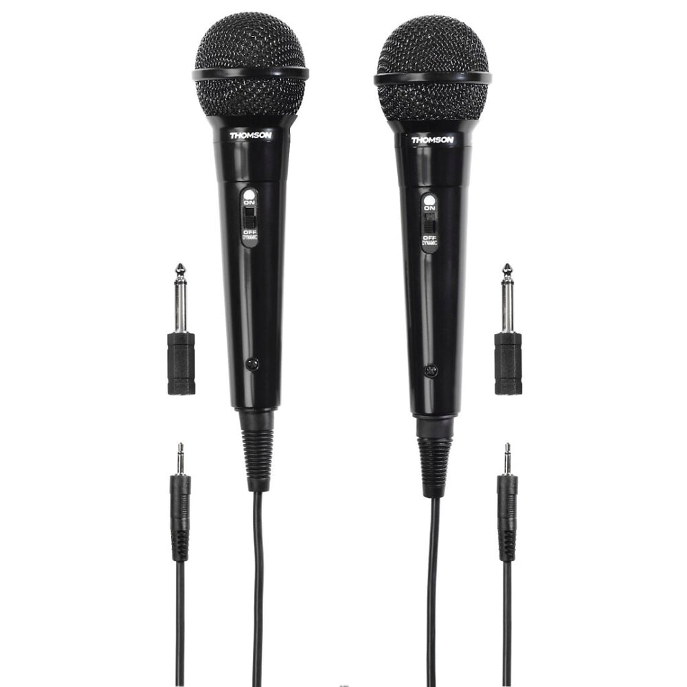 Thomson m135d dynamische microfoon karaoke set zwart