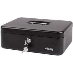 Geldkist viking zwart staal 30 x 21,7 x 10 cm 5 vakken