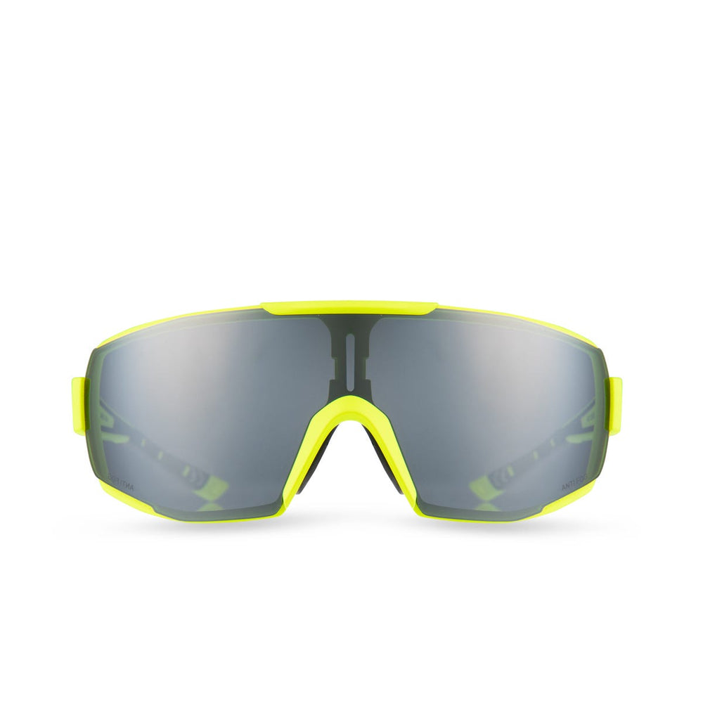 Bold anti condens fietsbril yellow neon smoke lens