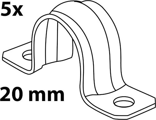 Kirchhoff dubbele zadelklem, verzinkt, 20 mm (5x) - 973801555
