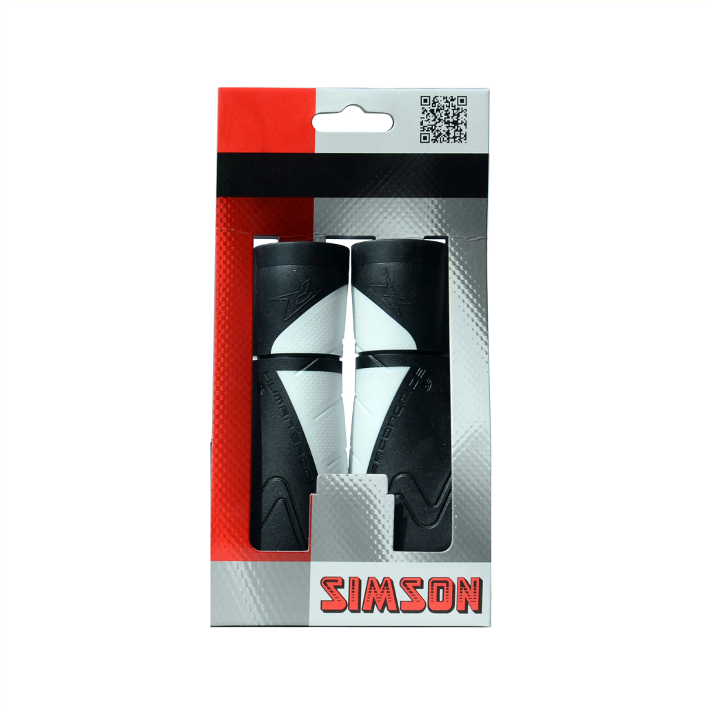 Simson Grips Ergonomique - noir et blanc