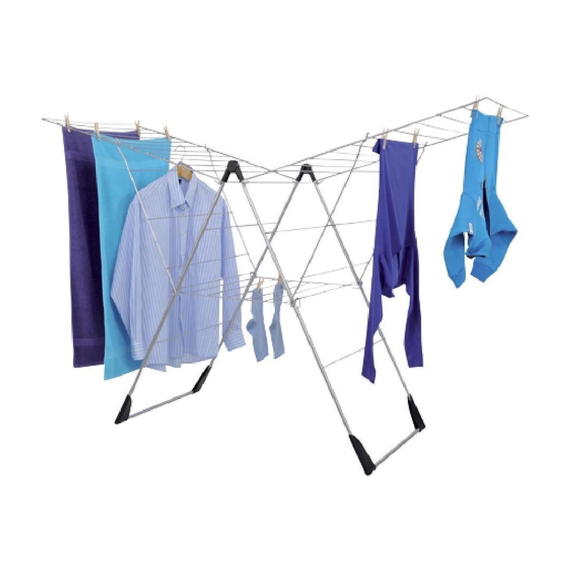 Tomado -metaltex vento 25 droogrek 133x109x58 cm zilver 25m drooglengte