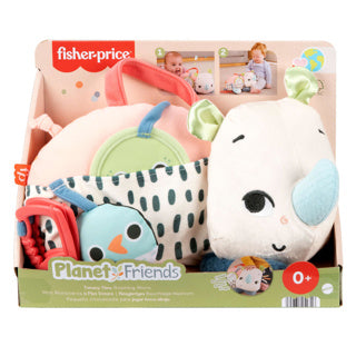 Fisher-price op de buik spelen zwervende neushoorn