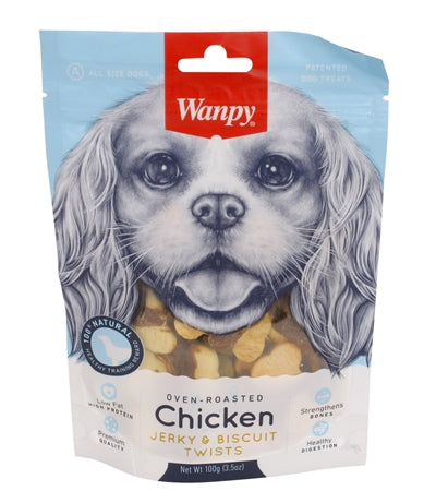 Wanpy Ovengeroosterde kip gedroogd biscuit twists