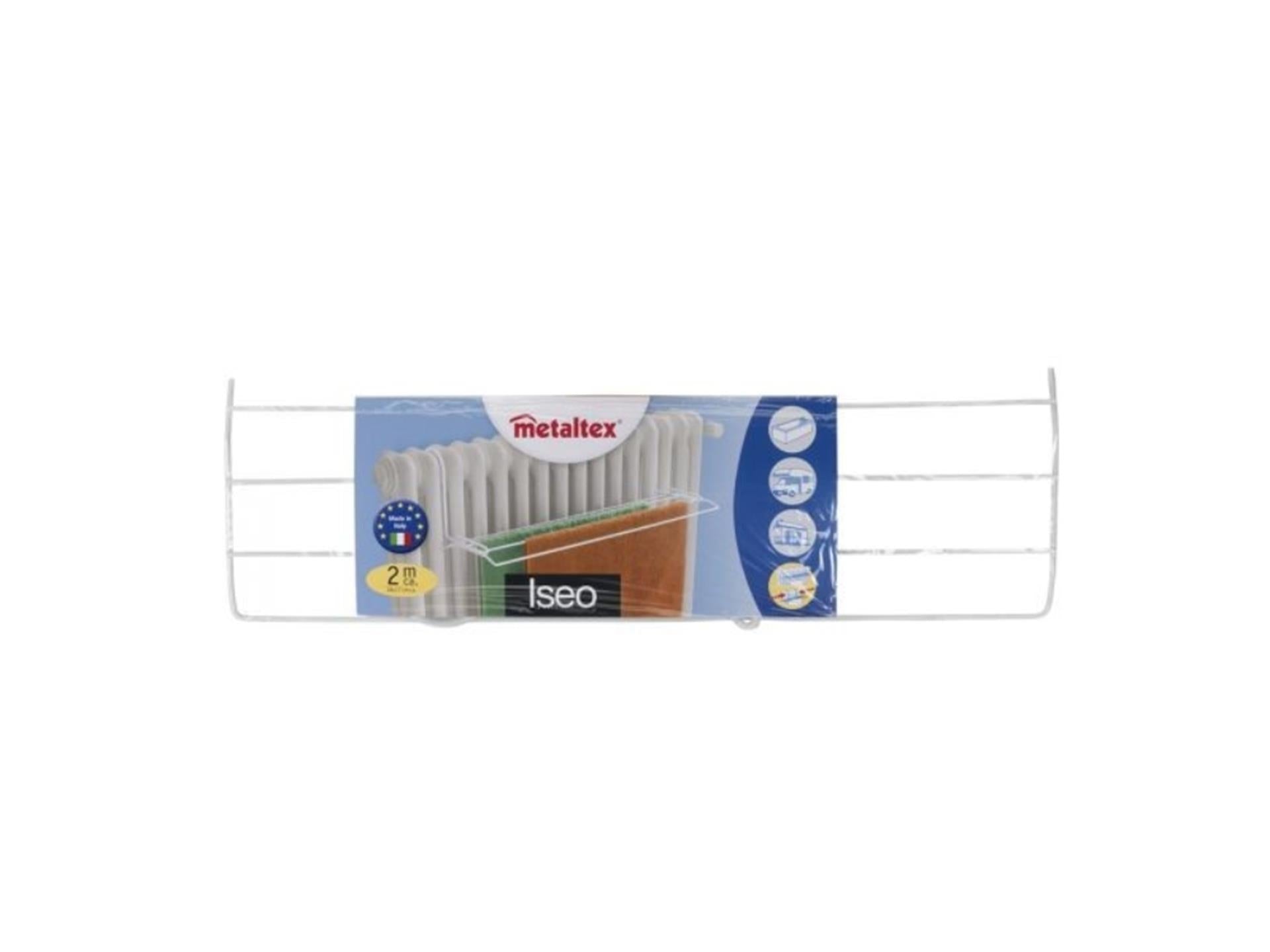 Metaltex iseo radiator droogrek 58x17 cm 2m drooglijn wit