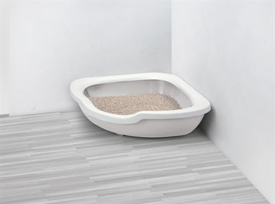 Imac Corner litter box Fred light grey