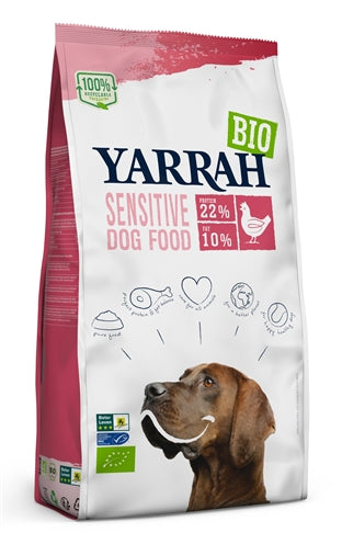 Yarrah Dog biologische brokken gevoelige kip zonder toegevoegde suiker