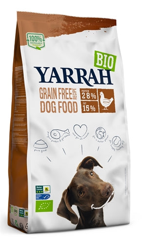 Yarrah Dog volwassen biologisch graanvrij kip vis