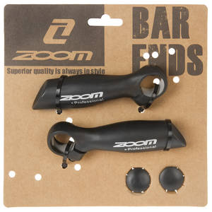 Zoom Handvat bar-end - Anatomische vorm - 1 set (2 bar-ends) - 22,2 mm doorsnede - Aluminium - 138 gr paar - Zwart