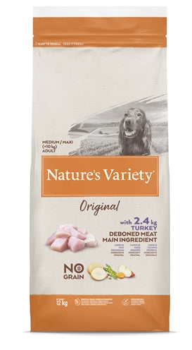 Natures Variety Original Adult Medium Maxi Kalkoen zonder granen