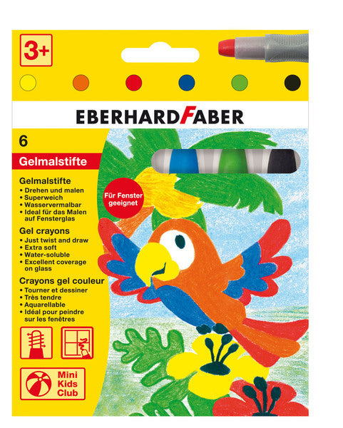 Eberhard faber ef-529006 gelkleurpotloden 6 kleuren in kartonnen etui