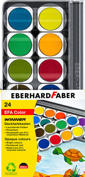 Eberhard faber ef-578324 verfdoos winnaar 24 kleuren + mengpalet