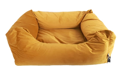 Madison Friends hondenmand fluweel geel