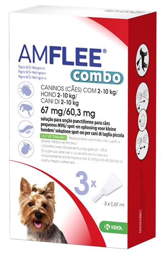 Krka Amflee combospot op hond
