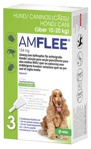 Krka Amflee plek op hond