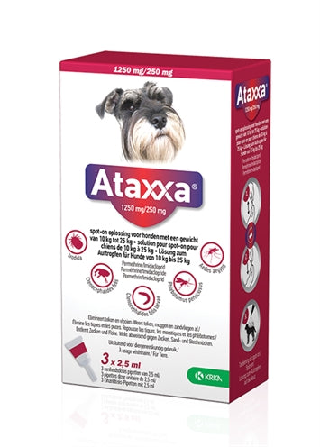 Krka Ataxxa plek op hond
