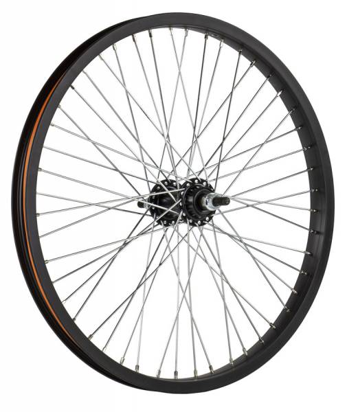 Hzb achterwiel 20 inch etrto 406 bmx freestyle 48 spaaks 10mm als zwart