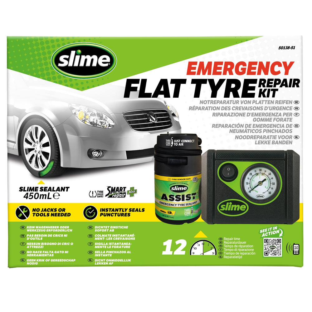 Slime smart repair plus noodreparatieset voor lekke banden