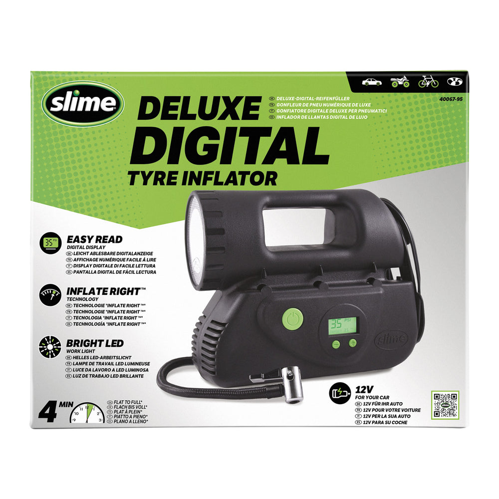 Slime deluxe 12v digitale bandenpomp compressor
