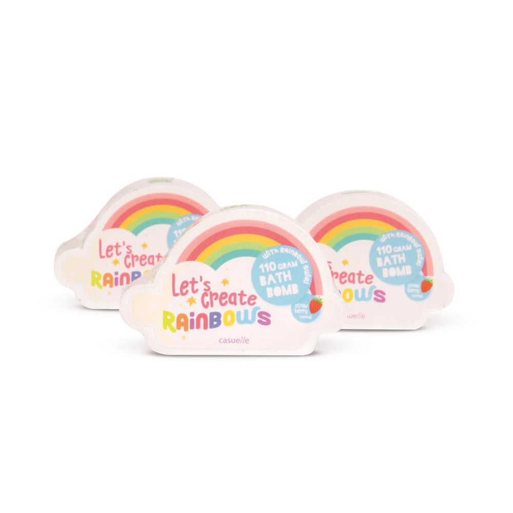 Badbruisbalwolk met regenboogkleuren